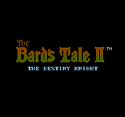 Bard's Tale II, The - The Destiny Knight (Japan) Title Screen